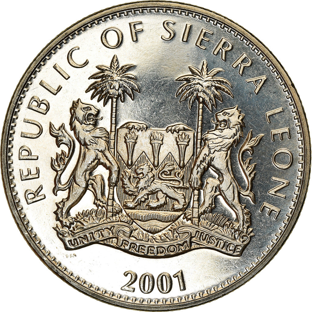 Moneta, Sierra Leone, Dollar, 2001, Pobjoy Mint, The big five - Buffle, SPL