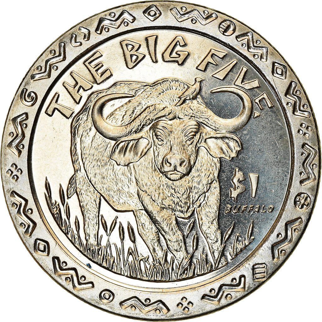 Moneta, Sierra Leone, Dollar, 2001, Pobjoy Mint, The big five - Buffle, SPL