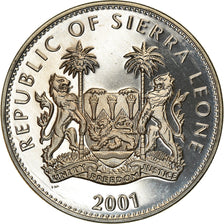 Coin, Sierra Leone, Dollar, 2001, Pobjoy Mint, The big five - Rhinocéros
