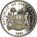 Moneta, Sierra Leone, Dollar, 2001, Pobjoy Mint, The big five - Rhinocéros