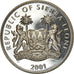 Moneta, Sierra Leone, Dollar, 2001, Pobjoy Mint, The big five - Rhinocéros