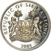 Münze, Sierra Leone, Dollar, 2001, Pobjoy Mint, The big five - Eléphants, UNZ