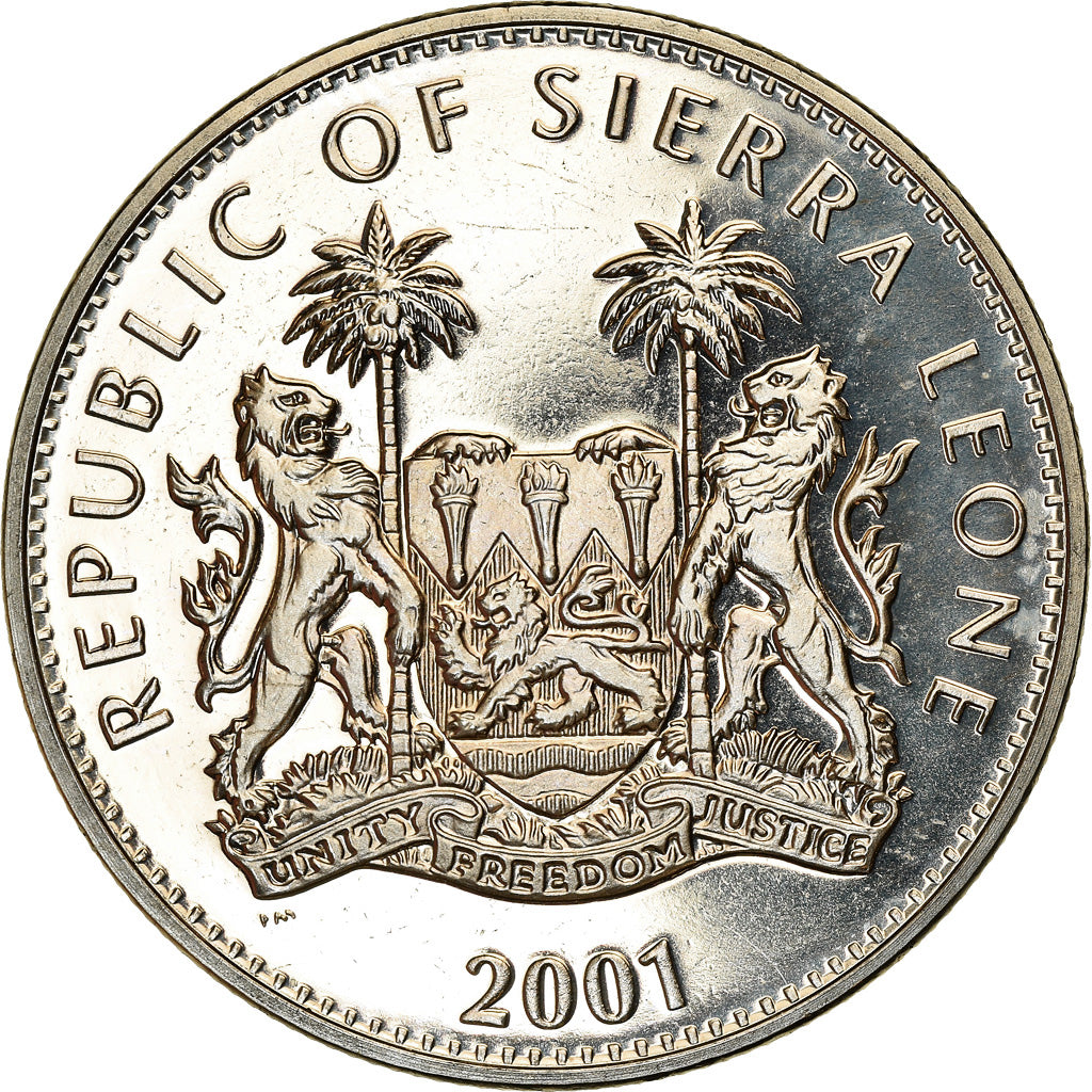 Moneta, Sierra Leone, Dollar, 2001, Pobjoy Mint, The big five - Eléphants, SPL