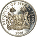 Moneta, Sierra Leone, Dollar, 2001, Pobjoy Mint, The big five - Eléphants, SPL