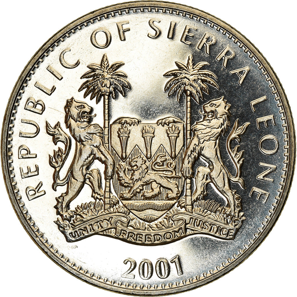 Moneta, Sierra Leone, Dollar, 2001, Pobjoy Mint, The big five - Léopard