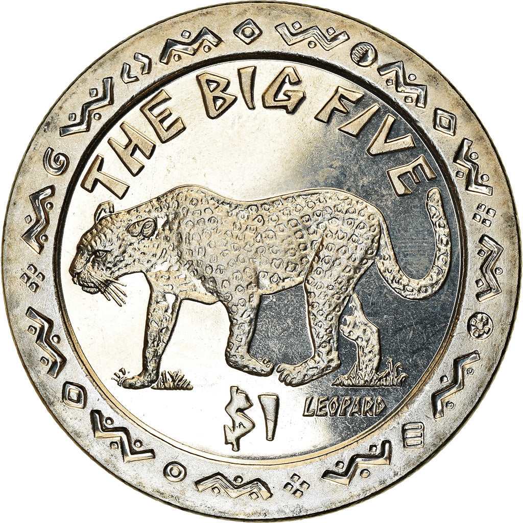 Moneta, Sierra Leone, Dollar, 2001, Pobjoy Mint, The big five - Léopard