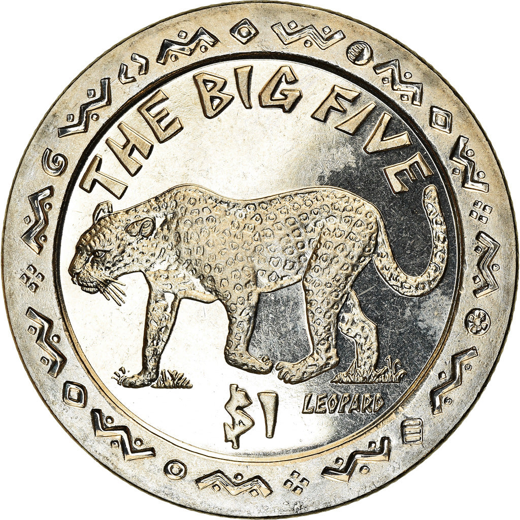 Moneda, Sierra Leona, Dollar, 2001, Pobjoy Mint, The big five - Léopard, SC