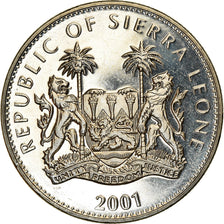 Moeda, Serra Leoa, Dollar, 2001, Pobjoy Mint, The big five - Léopard, MS(63)