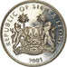 Moeda, Serra Leoa, Dollar, 2001, Pobjoy Mint, The big five - Léopard, MS(63)
