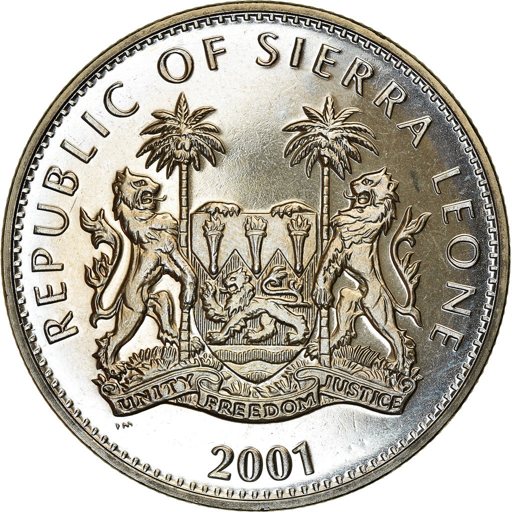 Moneta, Sierra Leone, Dollar, 2001, Pobjoy Mint, The big five - Lion, SPL