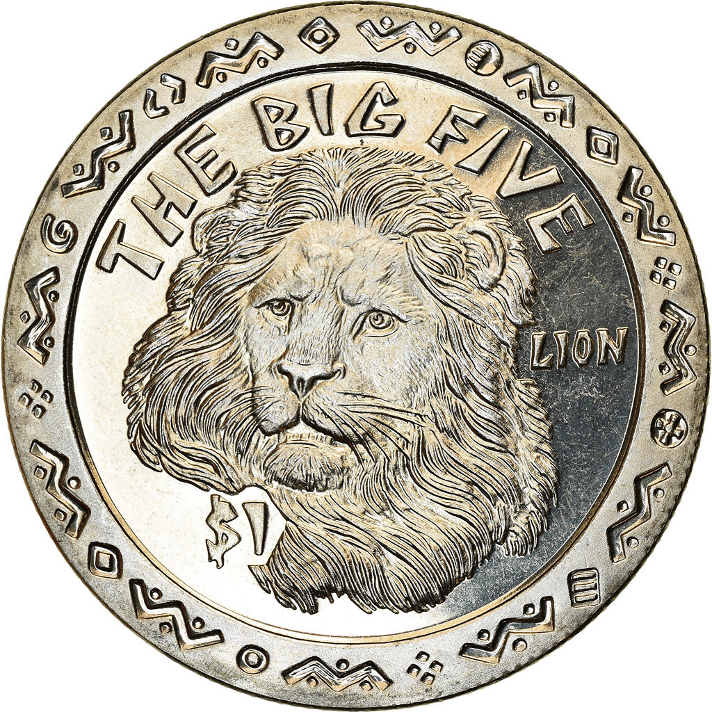 Moneta, Sierra Leone, Dollar, 2001, Pobjoy Mint, The big five - Lion, SPL