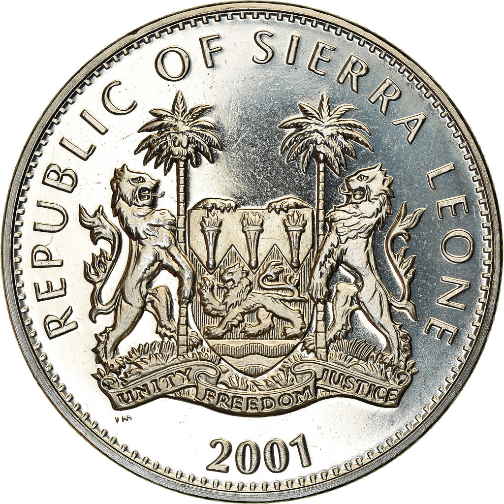 Moneta, Sierra Leone, Dollar, 2001, Pobjoy Mint, The big five - Lion, SPL