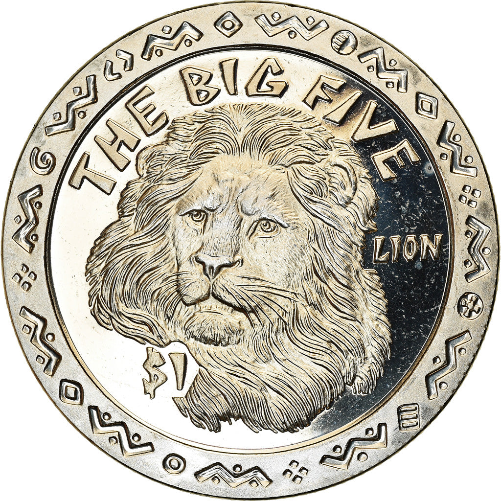 Moneta, Sierra Leone, Dollar, 2001, Pobjoy Mint, The big five - Lion, SPL
