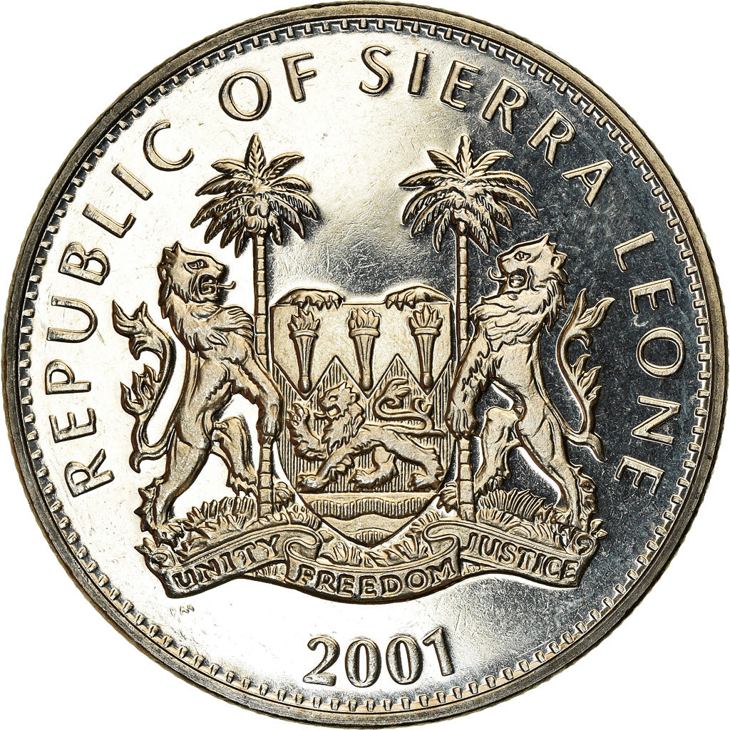 Moneta, Sierra Leone, Dollar, 2001, Pobjoy Mint, The big five - Buffle, SPL