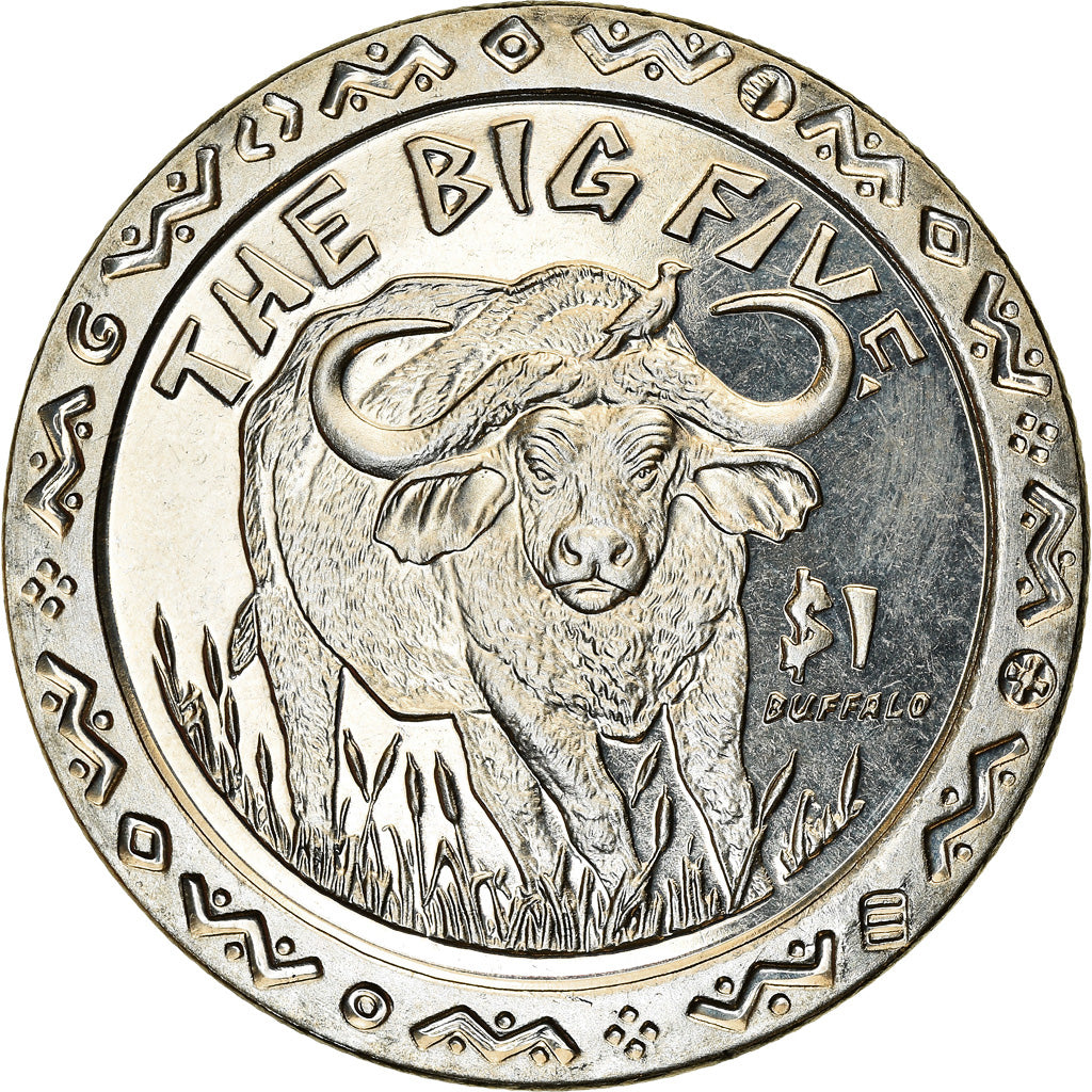 Moneta, Sierra Leone, Dollar, 2001, Pobjoy Mint, The big five - Buffle, SPL