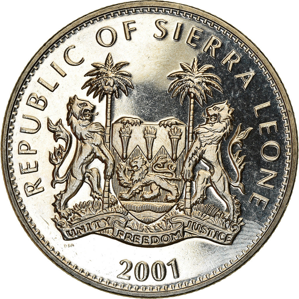 Münze, Sierra Leone, Dollar, 2001, Pobjoy Mint, The big five - Buffle, UNZ