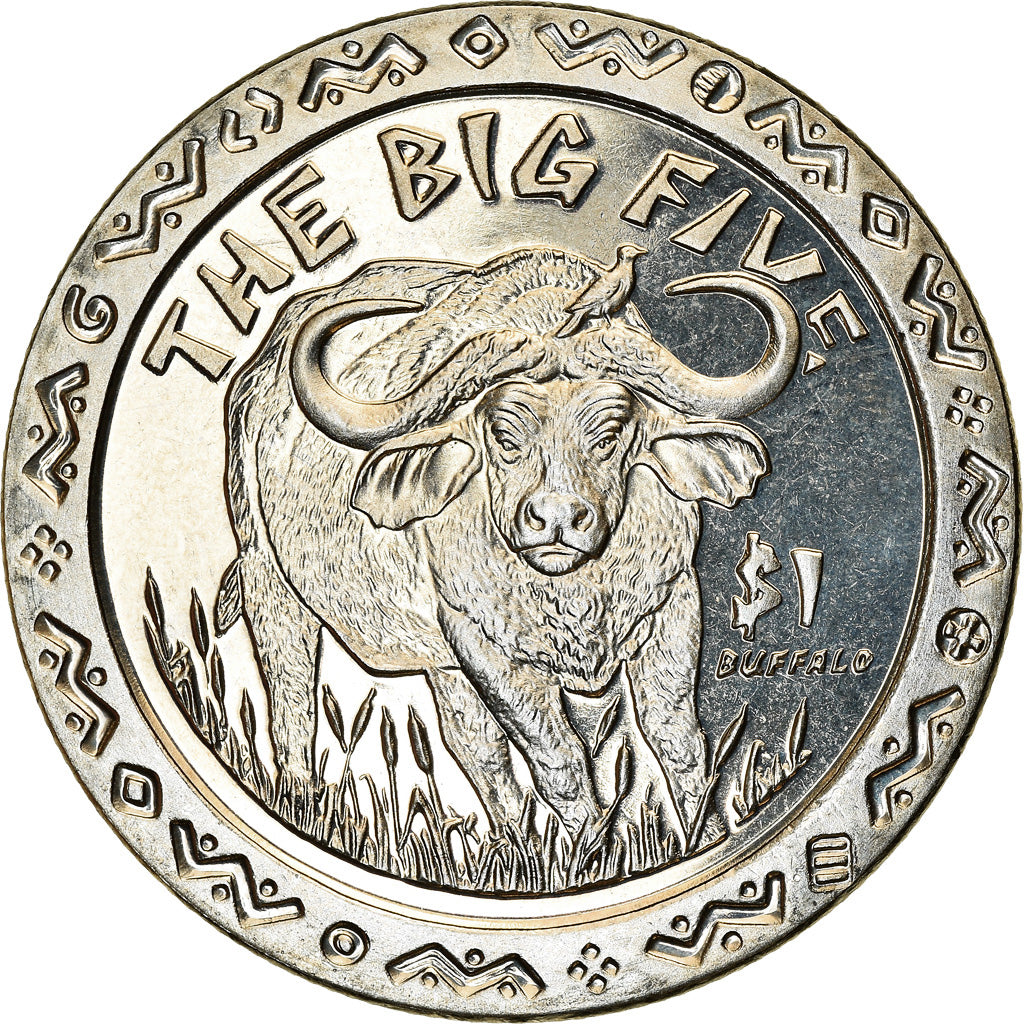 Münze, Sierra Leone, Dollar, 2001, Pobjoy Mint, The big five - Buffle, UNZ