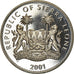 Coin, Sierra Leone, Dollar, 2001, Pobjoy Mint, The big five - Rhinocéros