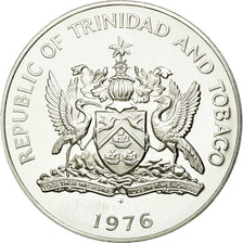 Coin, TRINIDAD & TOBAGO, 5 Dollars, 1976, Franklin Mint, MS(64), Silver, KM:35a
