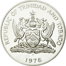 Monnaie, TRINIDAD & TOBAGO, 5 Dollars, 1976, Franklin Mint, SPL+, Argent, KM:35a