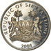 Moneta, Sierra Leone, Dollar, 2001, Pobjoy Mint, The big five - Rhinocéros