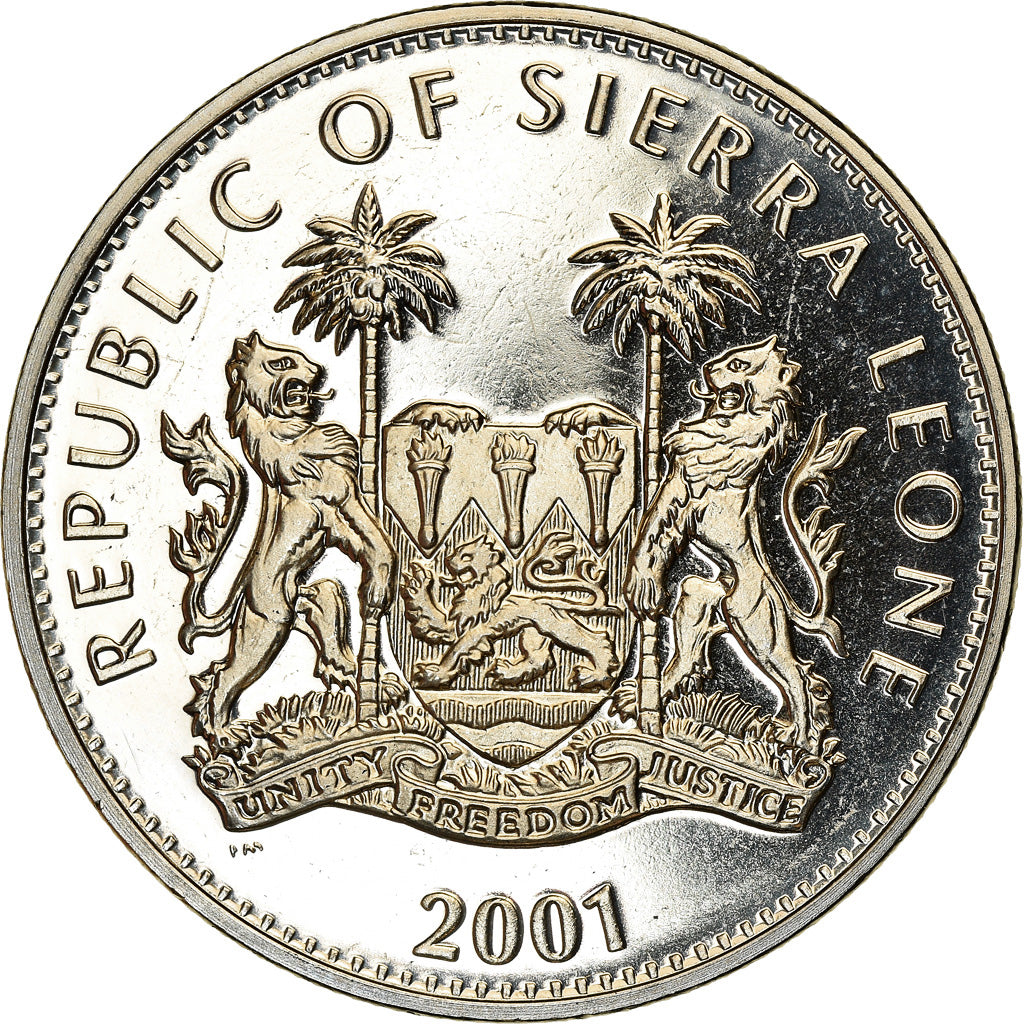 Münze, Sierra Leone, Dollar, 2001, Pobjoy Mint, The big five - Les 5 animaux