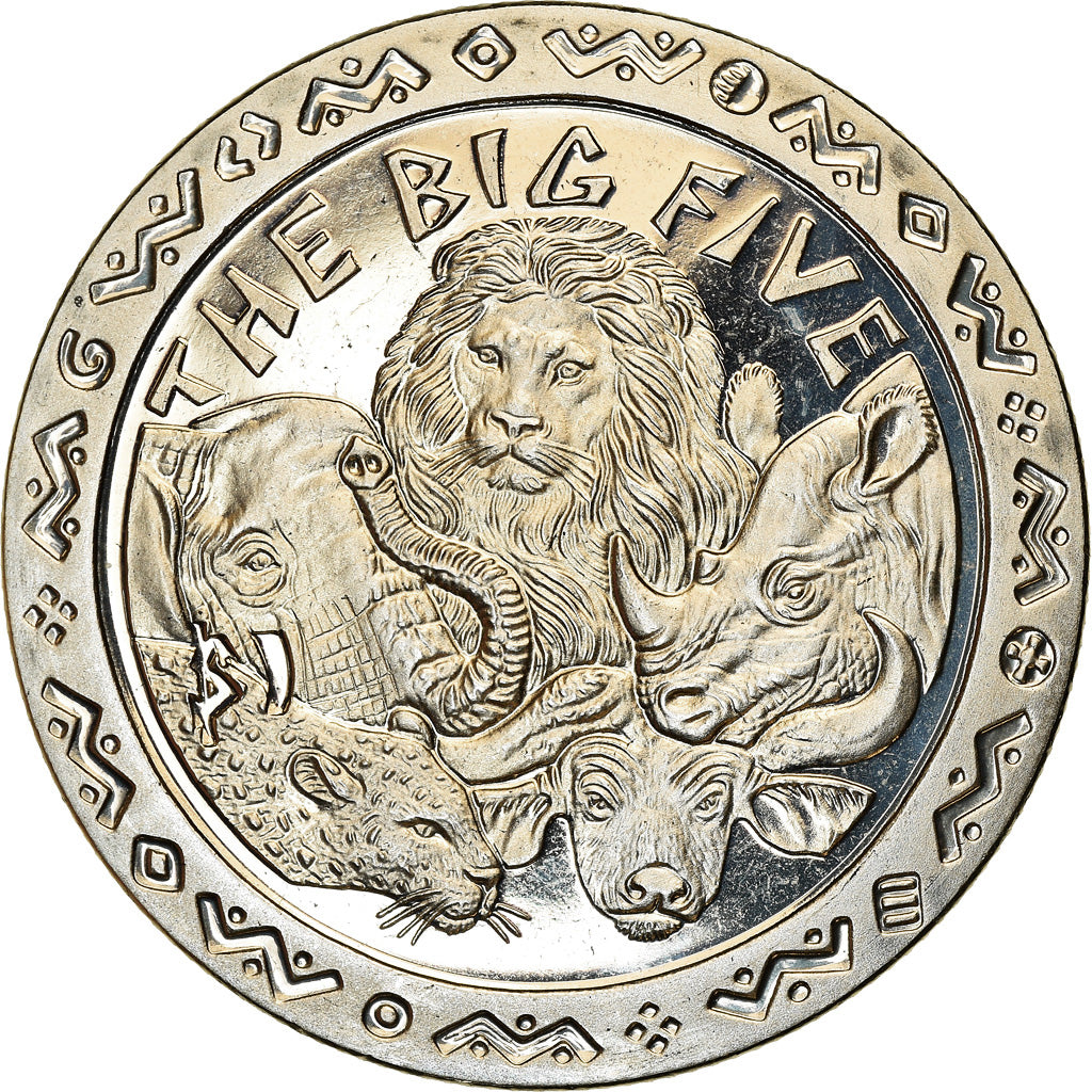 Münze, Sierra Leone, Dollar, 2001, Pobjoy Mint, The big five - Les 5 animaux