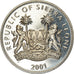 Coin, Sierra Leone, Dollar, 2001, Pobjoy Mint, The big five - Les 5 animaux
