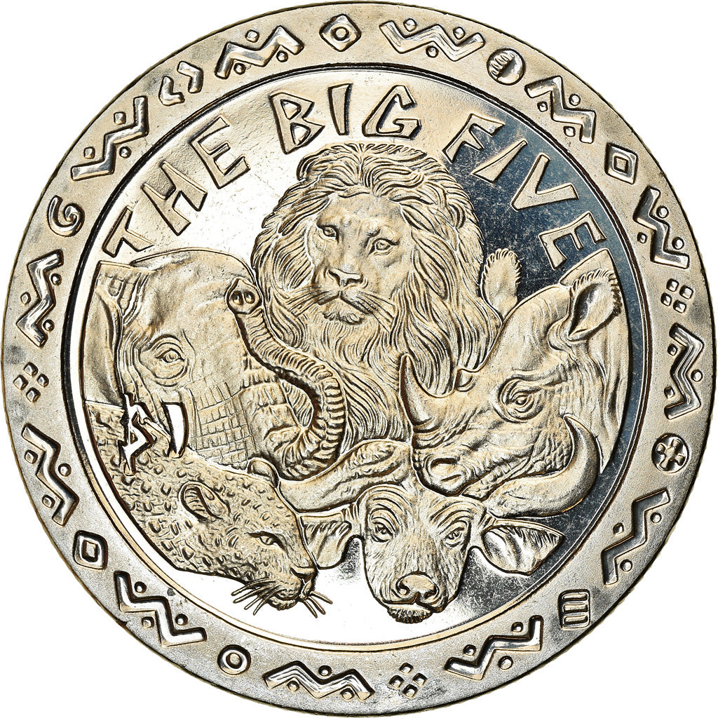 Coin, Sierra Leone, Dollar, 2001, Pobjoy Mint, The big five - Les 5 animaux