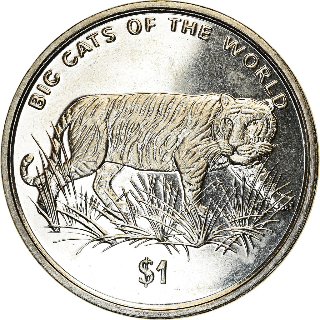 Coin, Sierra Leone, Dollar, 2001, Pobjoy Mint, Félins - Tigre, MS(63)