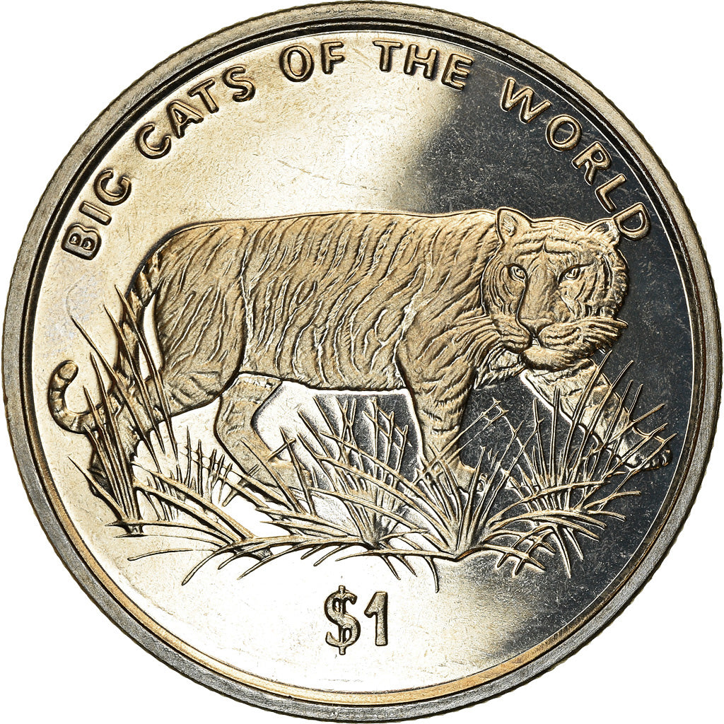 Coin, Sierra Leone, Dollar, 2001, Pobjoy Mint, Félins - Tigre, MS(63)