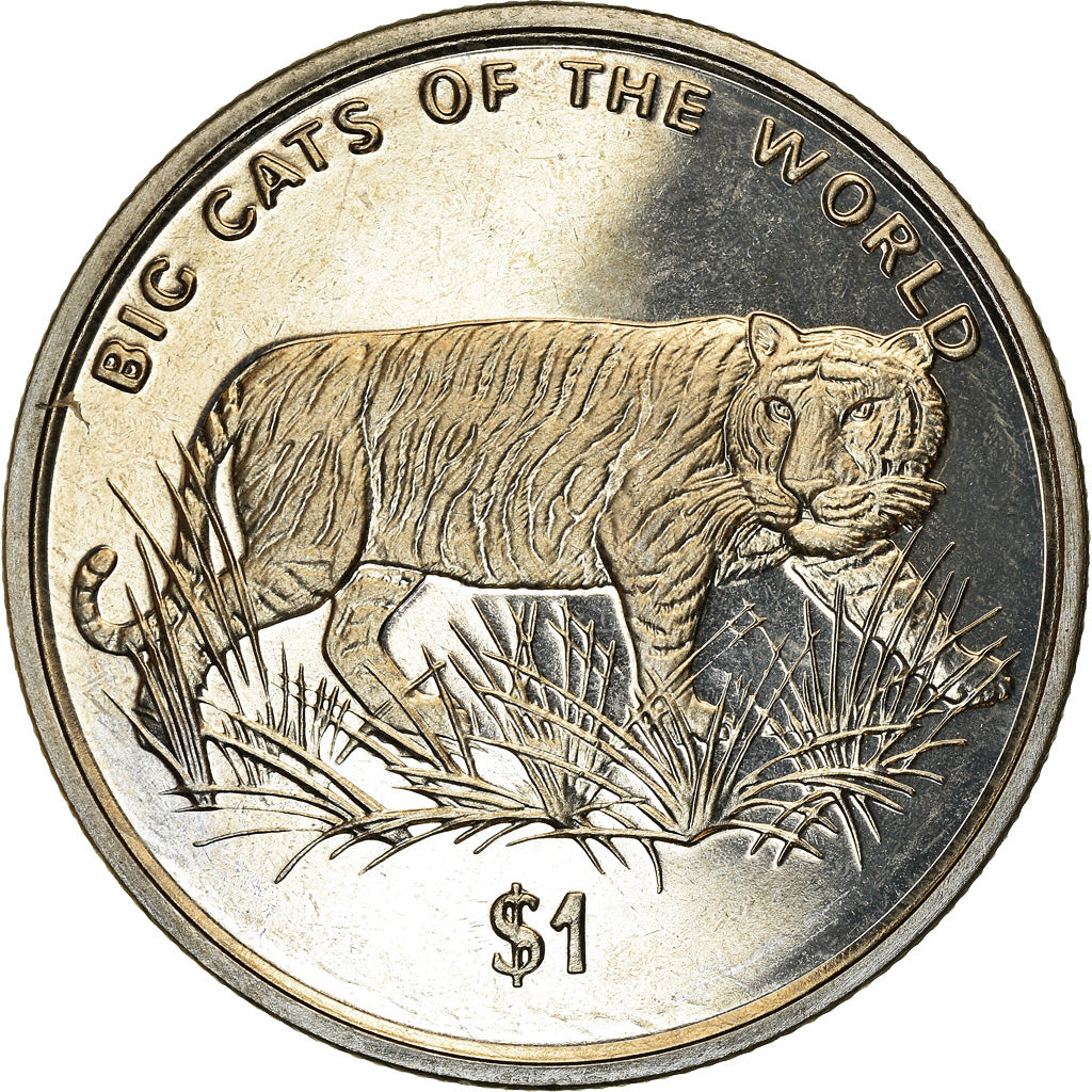 Coin, Sierra Leone, Dollar, 2001, Pobjoy Mint, Félins - Tigre, MS(63)