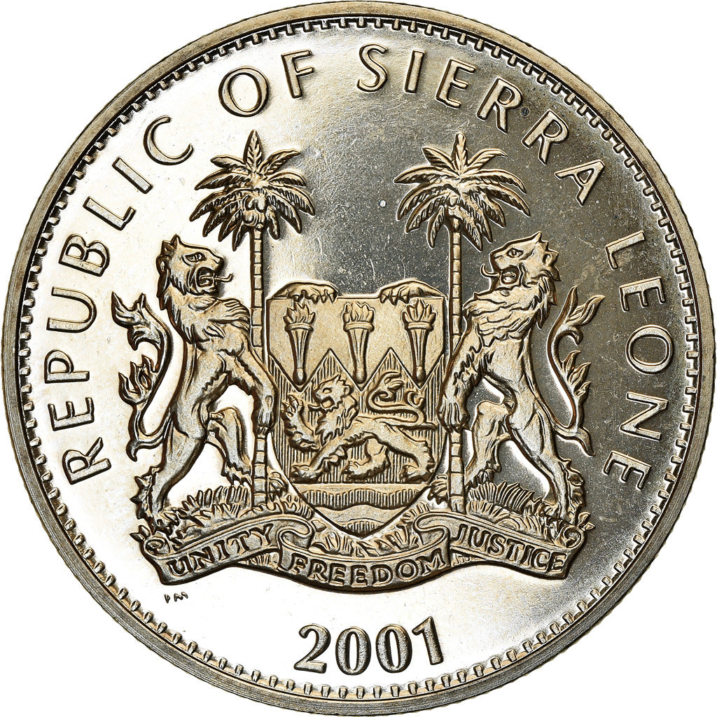 Coin, Sierra Leone, Dollar, 2001, Pobjoy Mint, Félins - Panthère noire