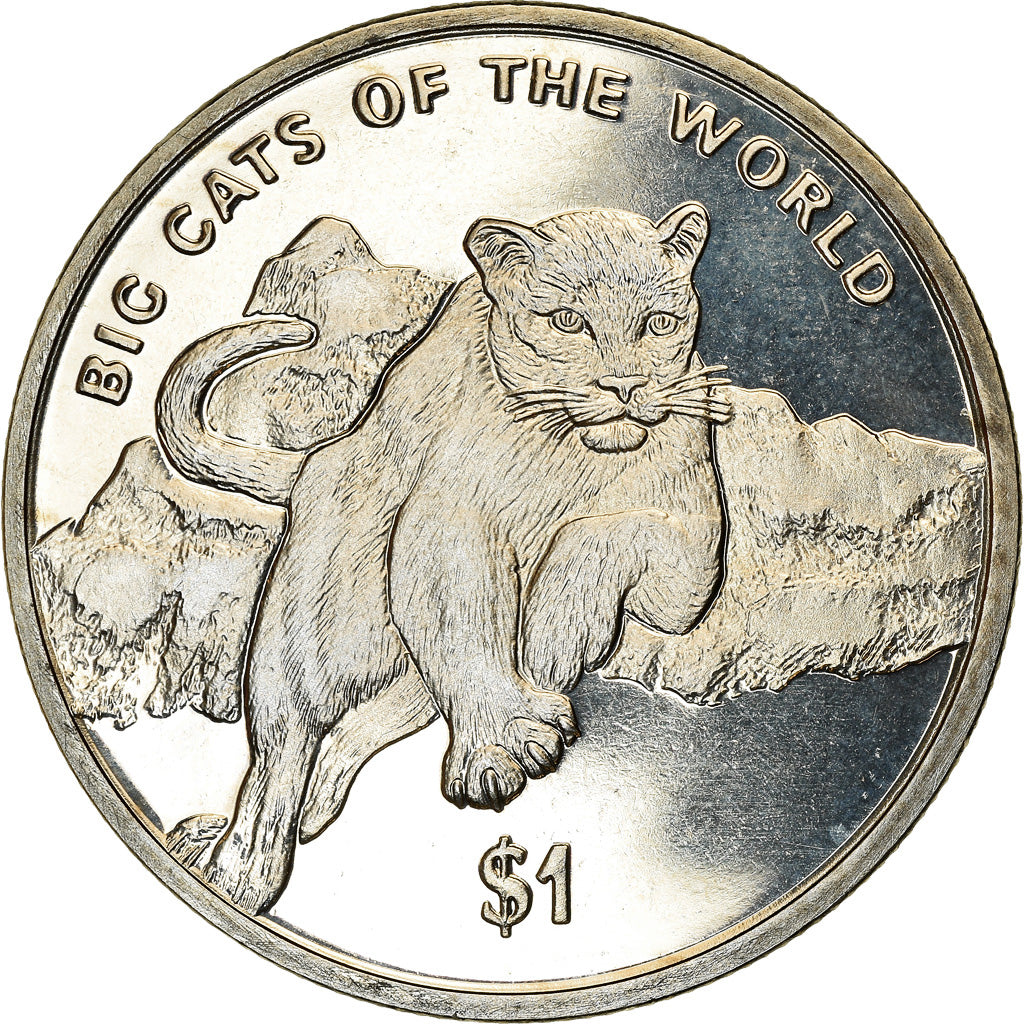 Coin, Sierra Leone, Dollar, 2001, Pobjoy Mint, Félins - Panthère noire