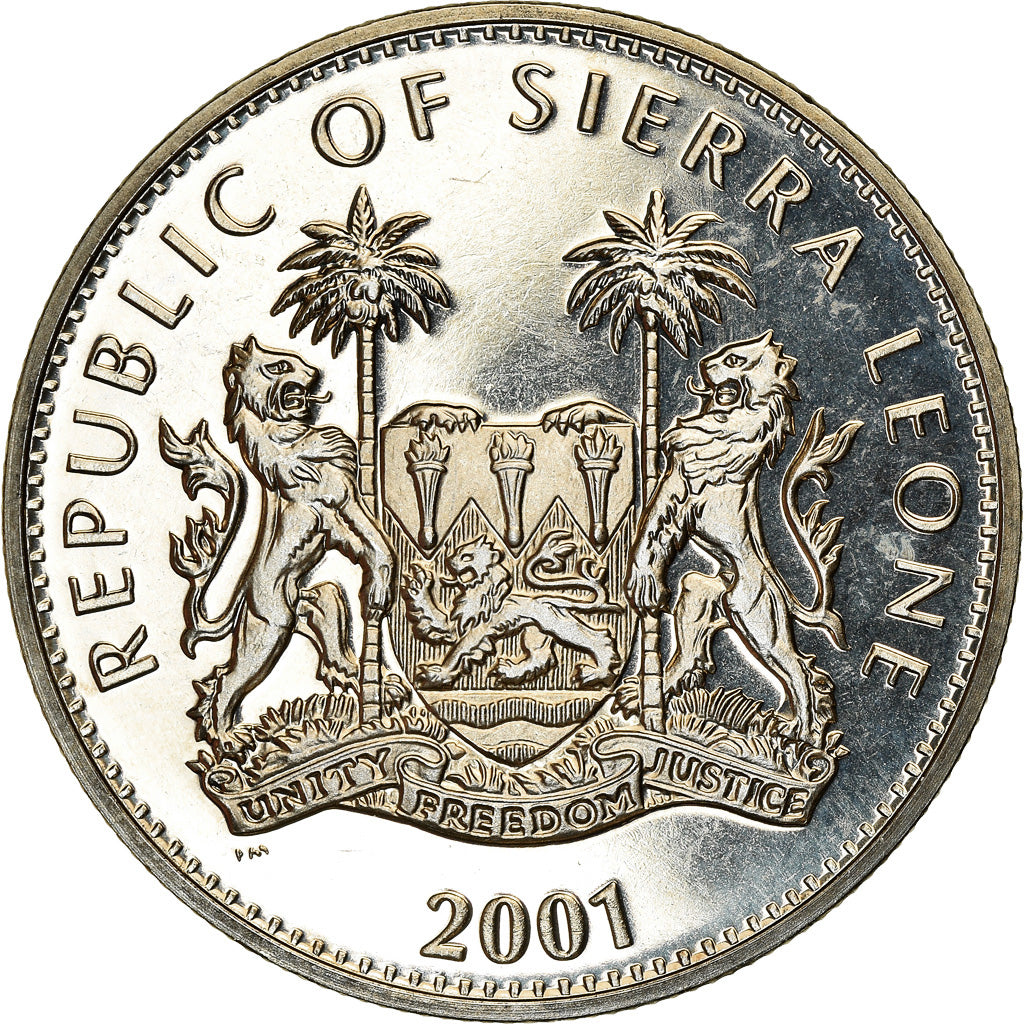 Coin, Sierra Leone, Dollar, 2001, Pobjoy Mint, Félins - Panthère noire