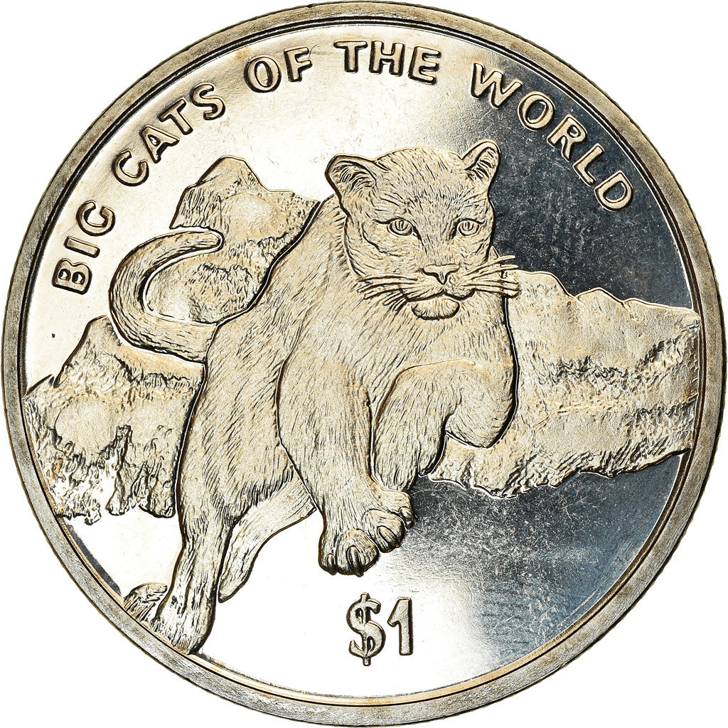 Coin, Sierra Leone, Dollar, 2001, Pobjoy Mint, Félins - Panthère noire
