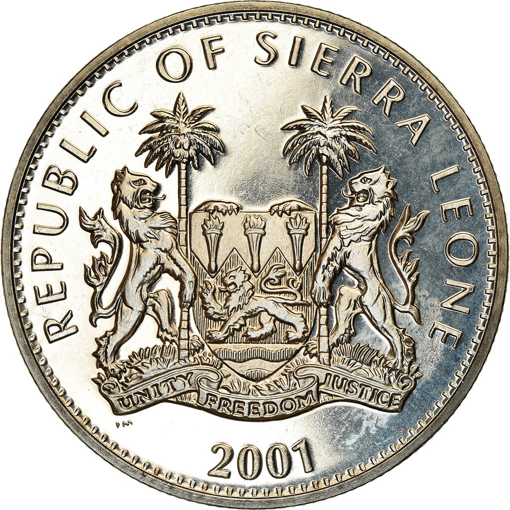 Coin, Sierra Leone, Dollar, 2001, Pobjoy Mint, Félins - Panthère noire