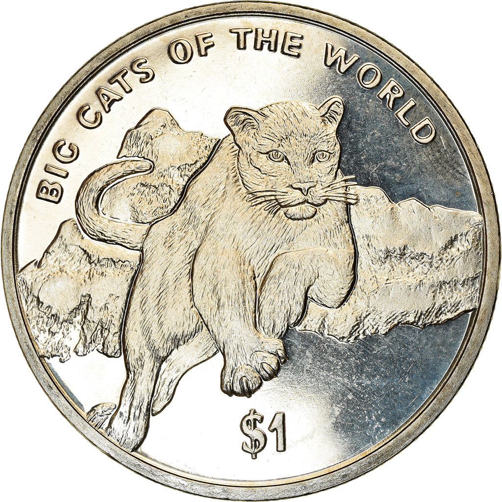 Coin, Sierra Leone, Dollar, 2001, Pobjoy Mint, Félins - Panthère noire