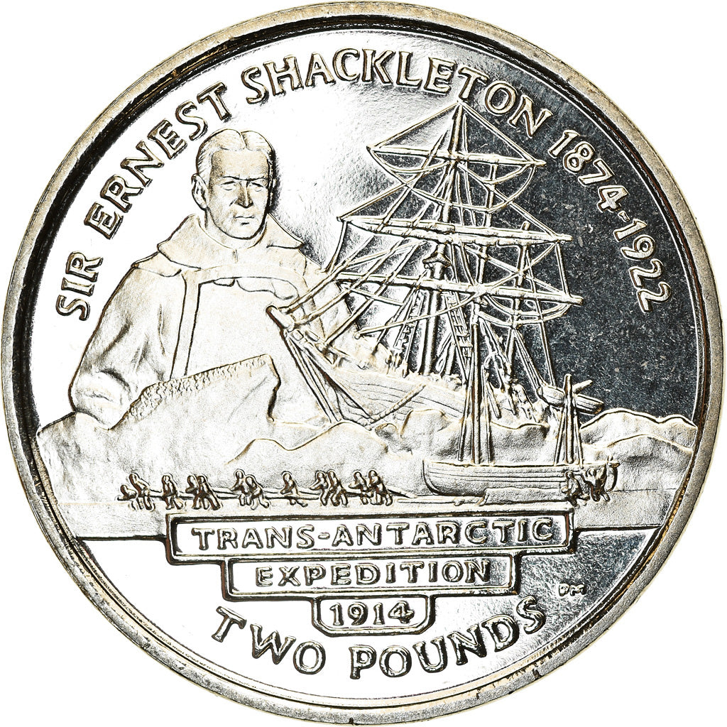 Coin, South Georgia and the South Sandwich Islands, Elizabeth II, 2 Pounds