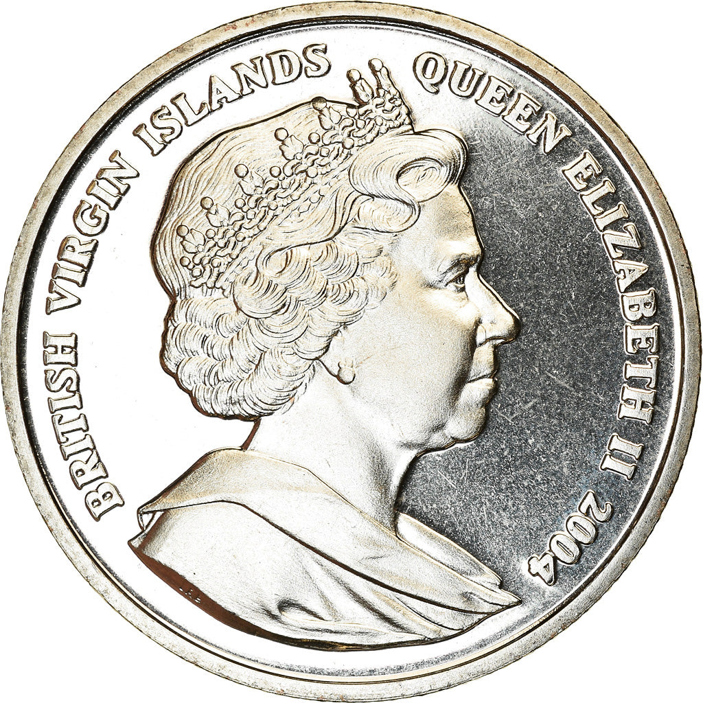 Coin, BRITISH VIRGIN ISLANDS, Dollar, 2004, Pobjoy Mint, Dauphins, MS(63)