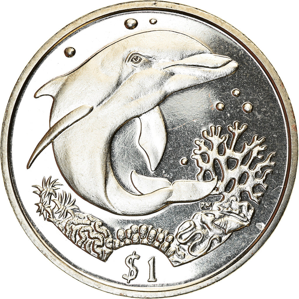 Coin, BRITISH VIRGIN ISLANDS, Dollar, 2004, Pobjoy Mint, Dauphins, MS(63)