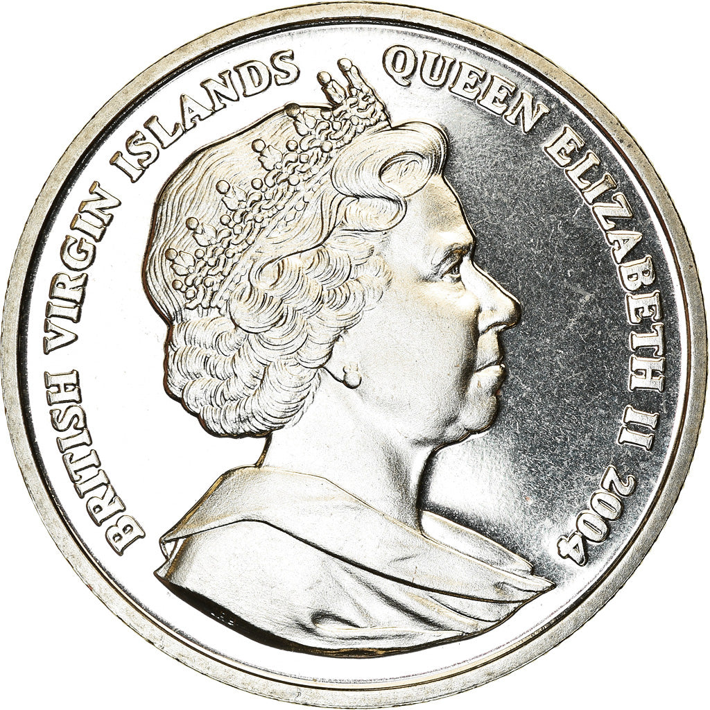 Münze, BRITISH VIRGIN ISLANDS, Dollar, 2004, Pobjoy Mint, Dauphins, UNZ
