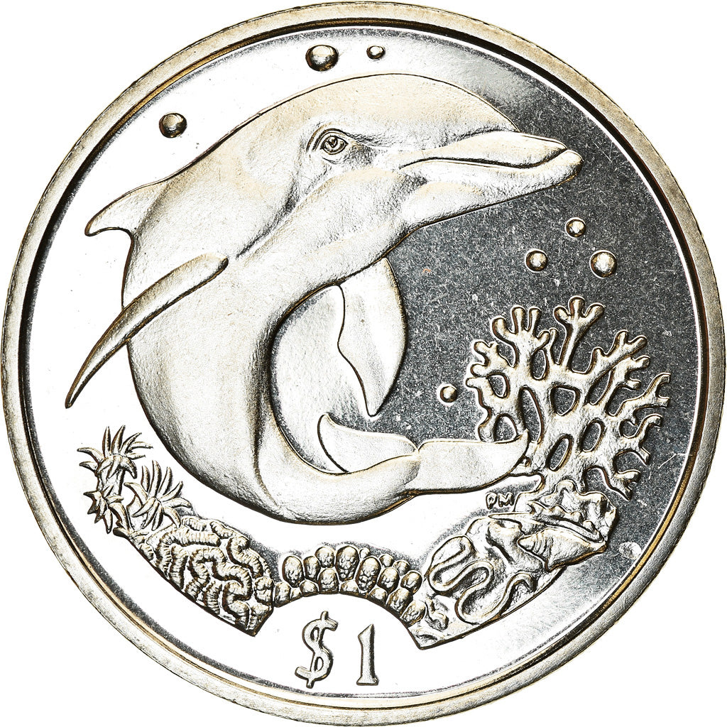 Münze, BRITISH VIRGIN ISLANDS, Dollar, 2004, Pobjoy Mint, Dauphins, UNZ