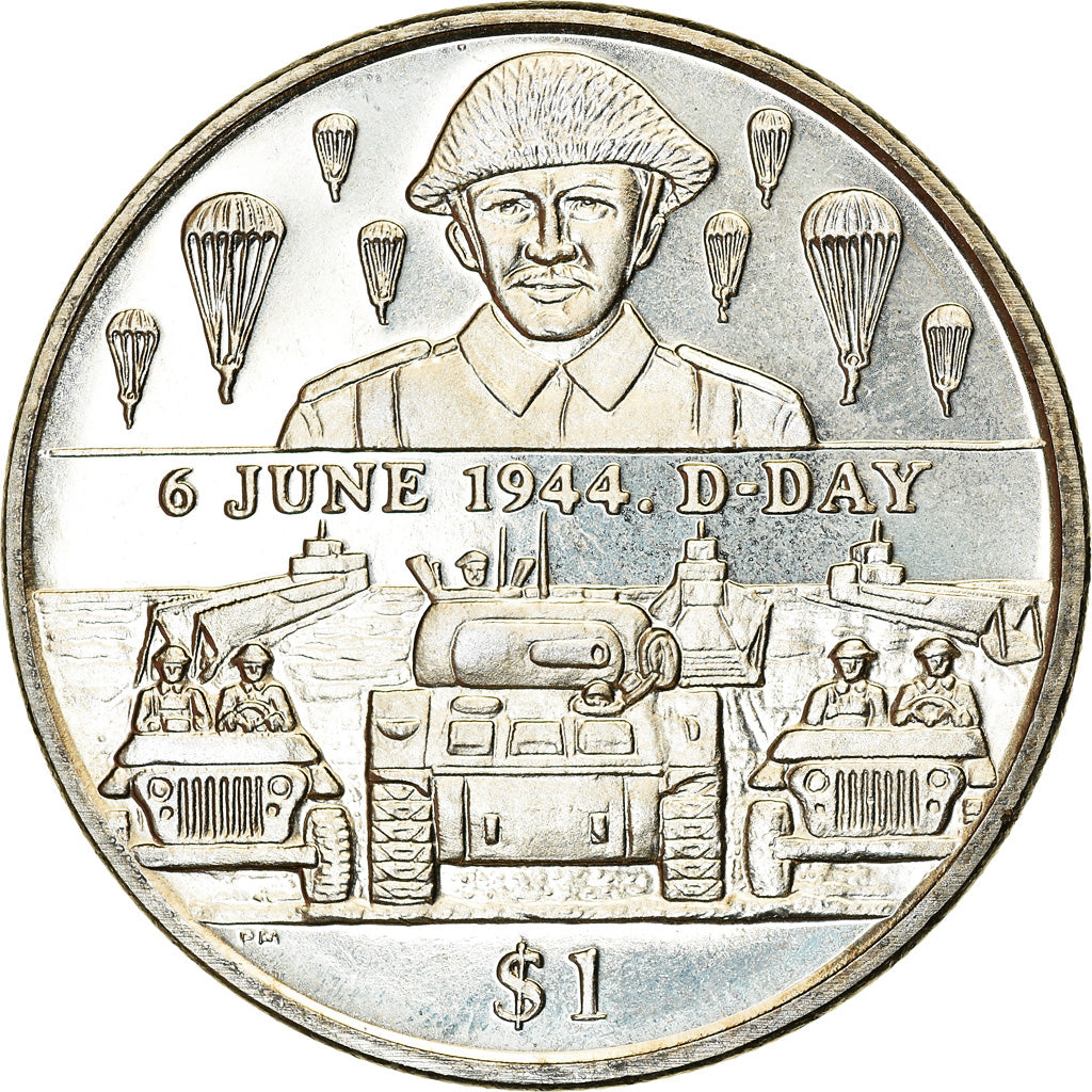Monnaie, BRITISH VIRGIN ISLANDS, Dollar, 2004, Pobjoy Mint, D-Day - Infanterie
