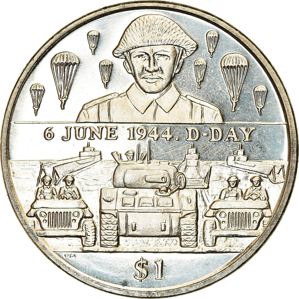 Moneta, ISOLE VERGINI BRITANNICHE, Dollar, 2004, Pobjoy Mint, D-Day -