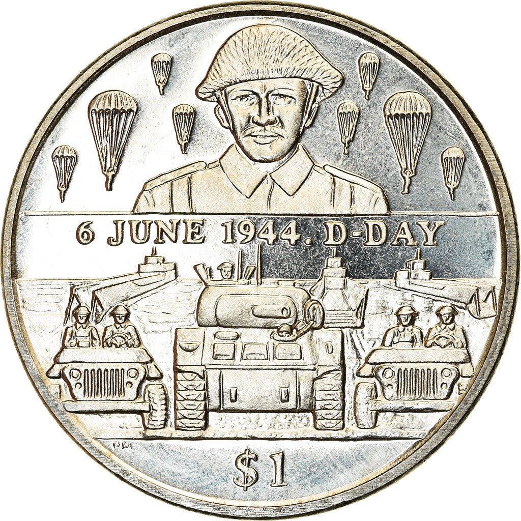 Münze, BRITISH VIRGIN ISLANDS, Dollar, 2004, Pobjoy Mint, D-Day - Infanterie