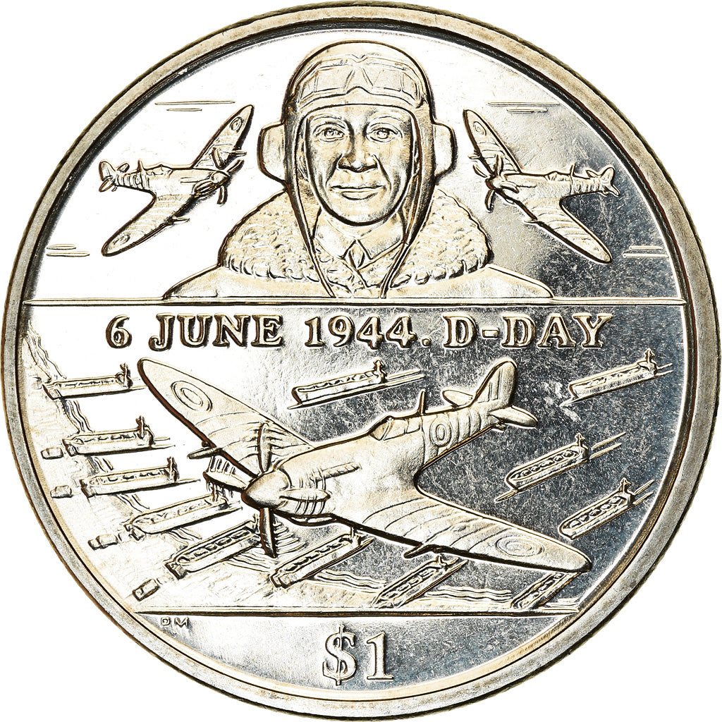 Moneta, ISOLE VERGINI BRITANNICHE, Dollar, 2004, Pobjoy Mint, D-Day - Aviation
