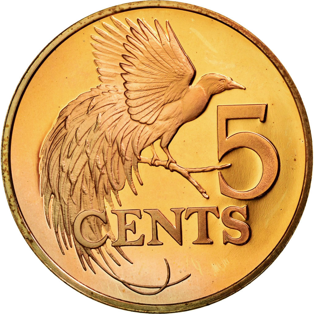Coin, TRINIDAD & TOBAGO, 5 Cents, 1976, MS(64), Bronze, KM:30