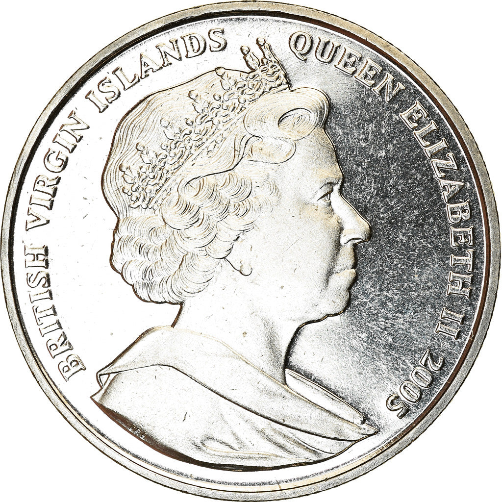 Coin, BRITISH VIRGIN ISLANDS, Dollar, 2005, Pobjoy Mint, Dauphins, MS(63)