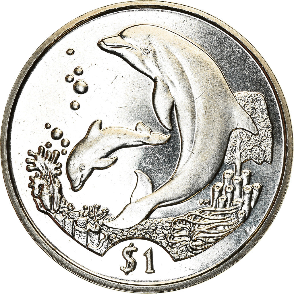 Coin, BRITISH VIRGIN ISLANDS, Dollar, 2005, Pobjoy Mint, Dauphins, MS(63)